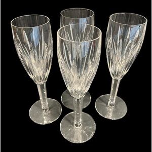 Waterford Carina set of 4 champagne flutes vintage discontinued